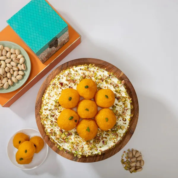 Delish Motichoor Ladoo Cake