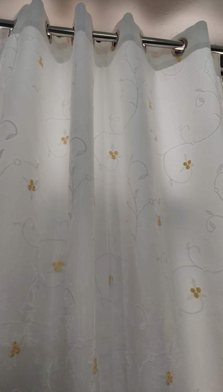 THUNDERSHOPPE Polyester Embroidered Double Curtains