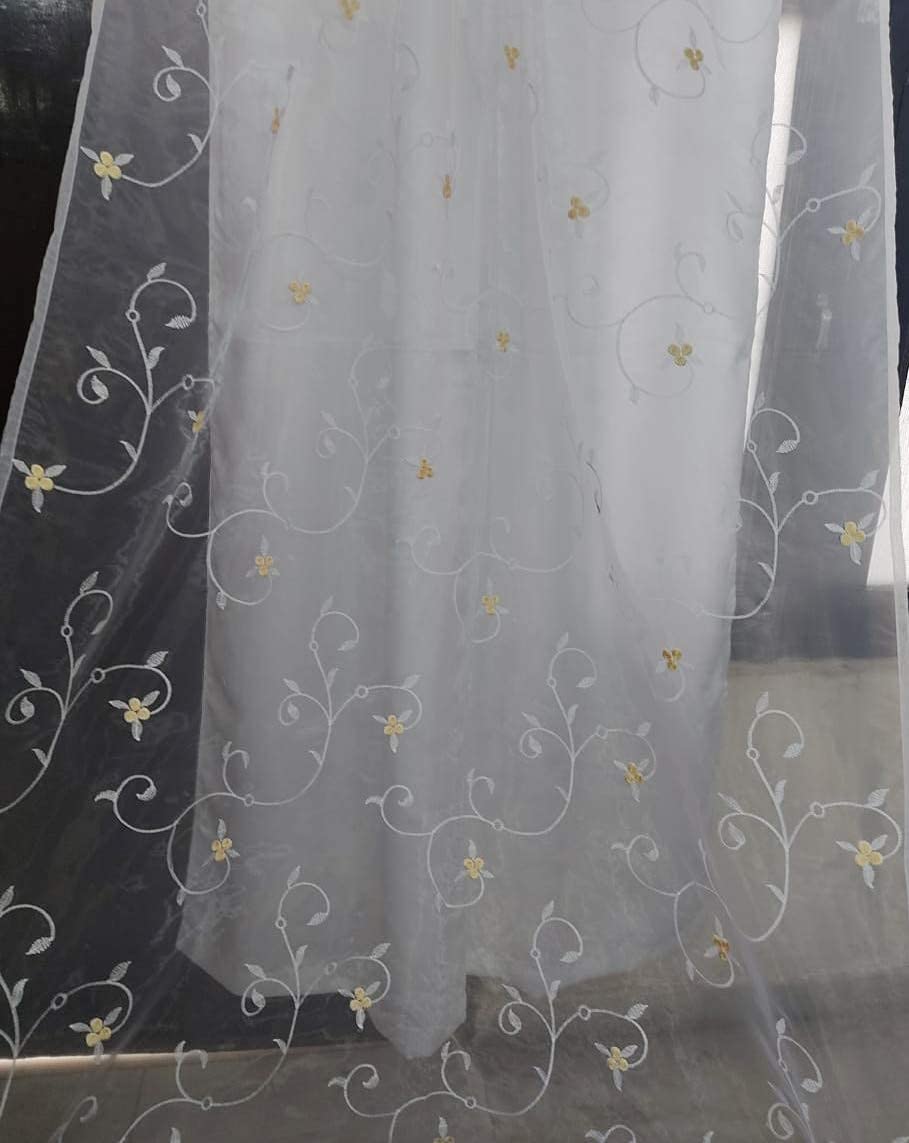 THUNDERSHOPPE Polyester Embroidered Double Curtains