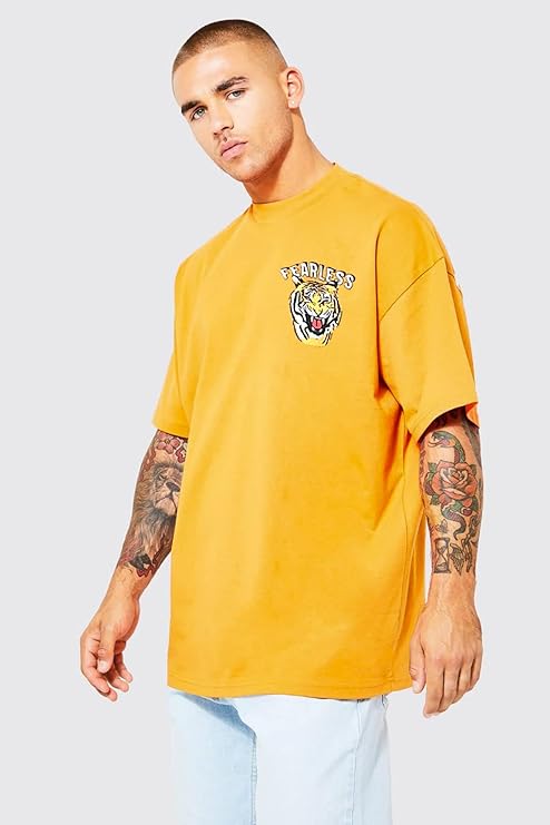 LEOTUDE Men Oversized Cottonblend