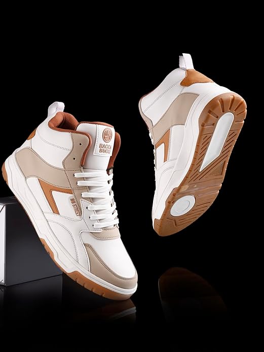 Cappuccino Skystompers: Retro High-Top Charm With Modern Comfort Tech Shoes