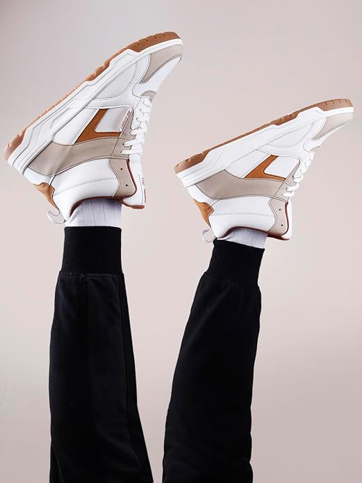 Cappuccino Skystompers: Retro High-Top Charm With Modern Comfort Tech Shoes