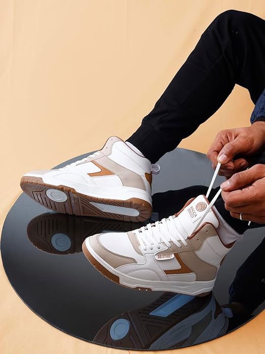 Cappuccino Skystompers: Retro High-Top Charm With Modern Comfort Tech Shoes