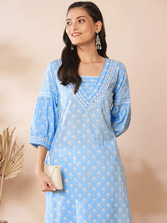 Blue Traditional Ethnic Costume