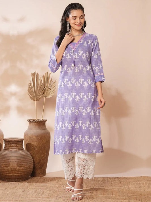 Purple Pine Tree Ethnic Costume