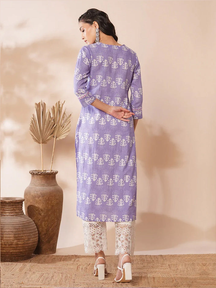 Purple Pine Tree Ethnic Costume