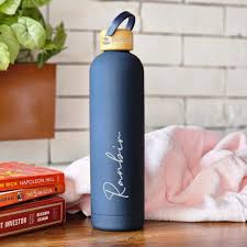 Personalized Light Green Vacuum Insulated Water Bottle