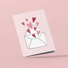 Pink hearts greeting card