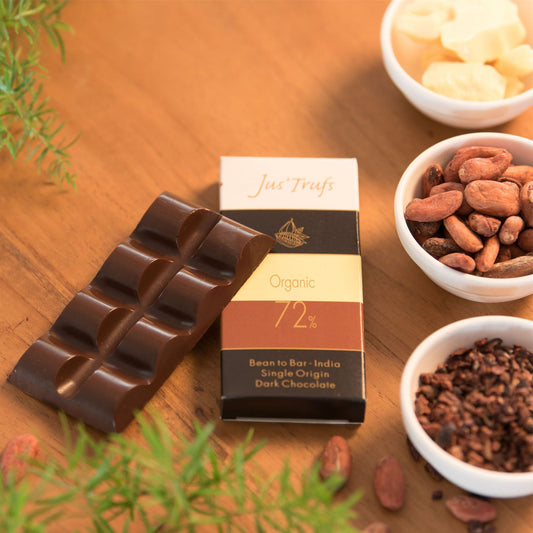 Artisanal Organic 72% Dark Chocolate Bars