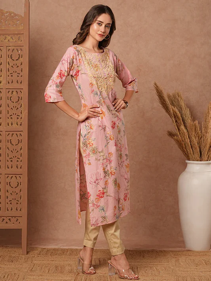 Floral Resham & Sequins Kurta