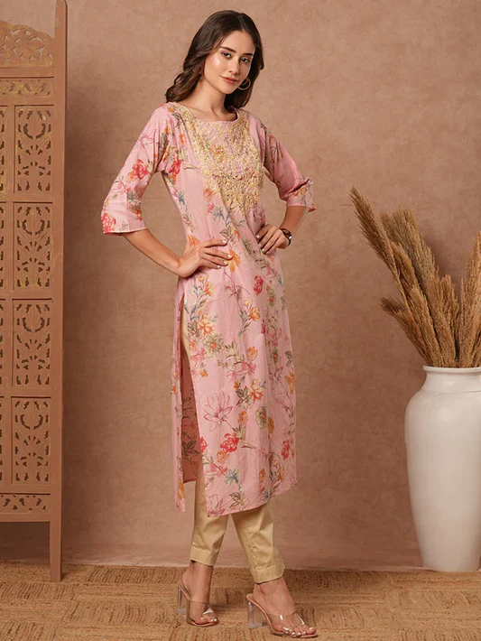 Floral Resham & Sequins Kurta