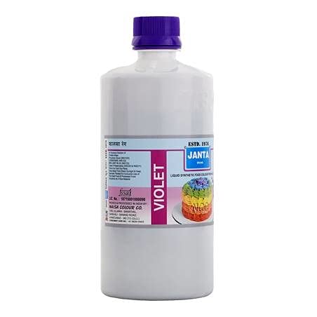 JANTA Violet Synthetic Liquid Food Colour for Dairy Products, Snack Foods, Ice Cream, Soups, Jams, Pickles, Cakes, Sweets (500 ML) | for Food and Beverages | Specially Packed for Bakery Products