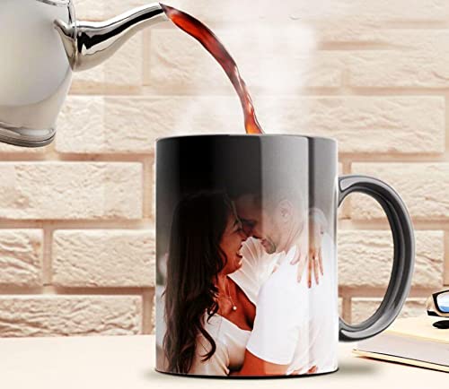 Personalized Gift Custom Photo Quote Name Wish Ceramic Magic Mug for Birthday Gift, Anniversary Gift Etc 325 ML (Magic White)