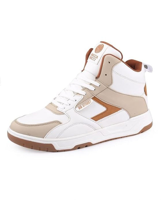 Cappuccino Skystompers: Retro High-Top Charm With Modern Comfort Tech Shoes