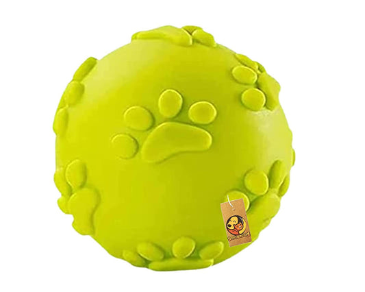 Foodie Puppies Natural Latex Rubber Squeaky Ball Dog Toy