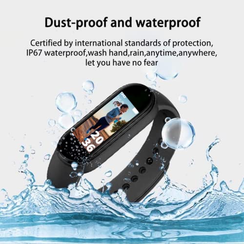 Exxelo with 12 Years Warranty M7 Band Bracelet/Fitband, Heart Rate Monitor Sensor OLED Bluetooth Wristband Waterproof Sports Health Activity Tracker Watch for Mens/Womens