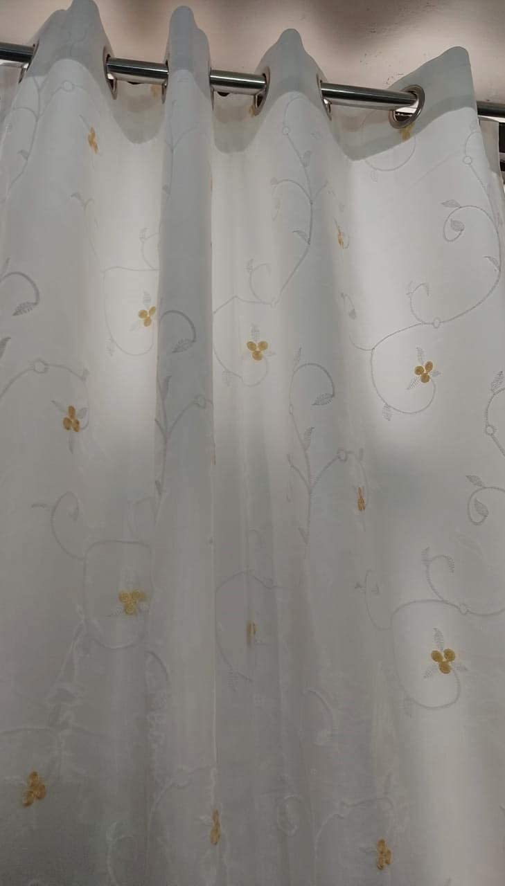 THUNDERSHOPPE Polyester Embroidered Double Curtains 