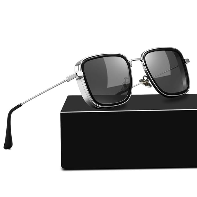 ELEGANTE Smooth Leg Covers Lightweight Square Kabir Singh Sunglasses for Men