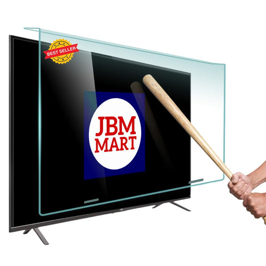 JBM MART 43 Inch LED/LCD/3D/PLASMA TV Screen Protector Glass TV Guard [Non Breakable Tempered Fiber Glass Guard]- 100% Crystal Clear Transparent