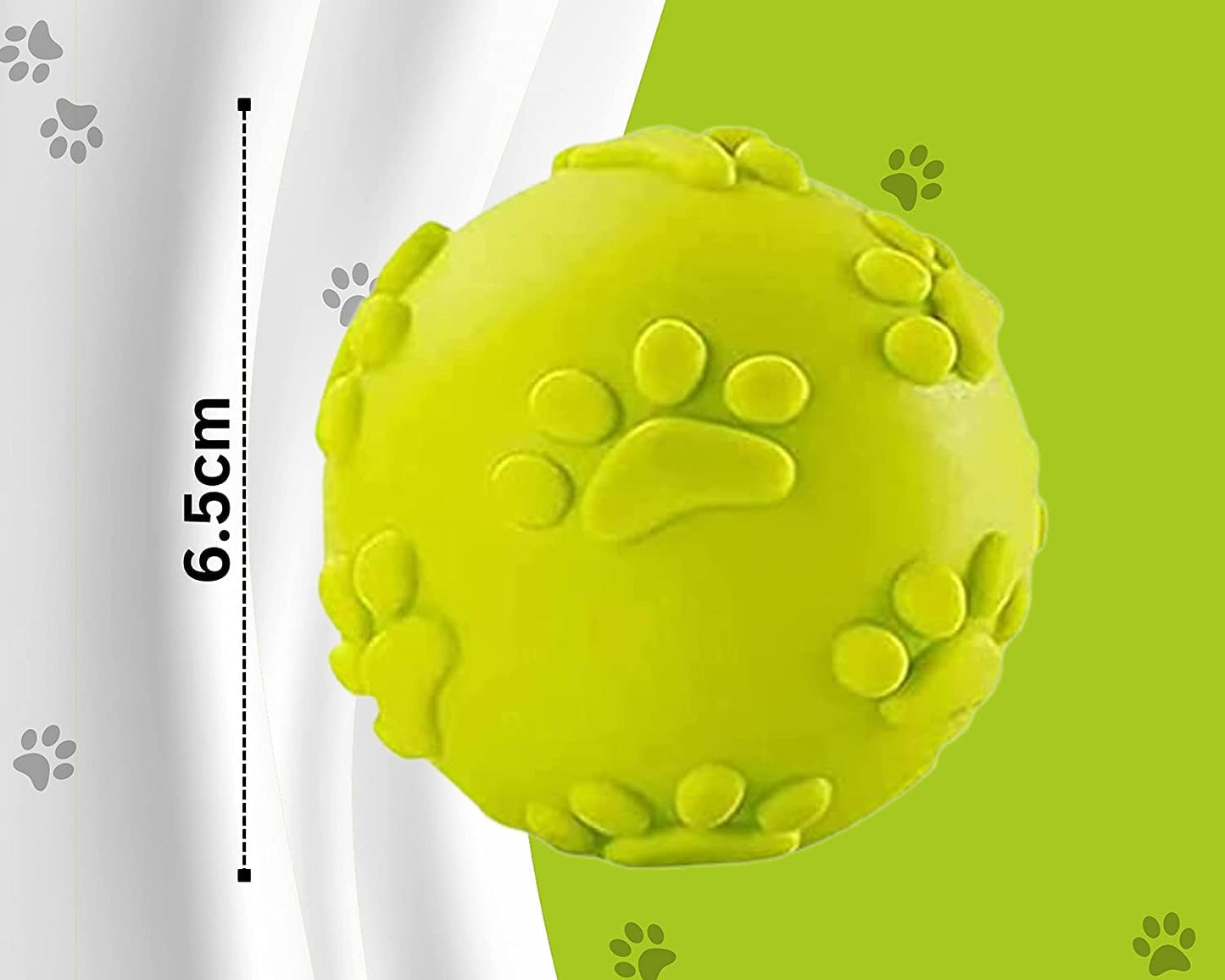 Foodie Puppies Natural Latex Rubber Squeaky Ball Dog Toy