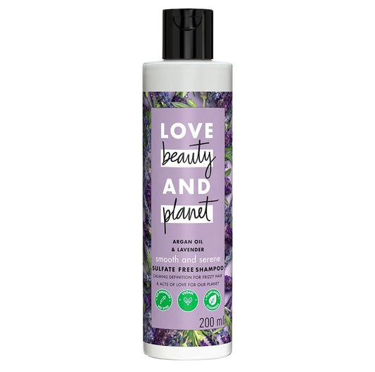 Love Beauty & Planet Argan Oil and Lavender Sulfate Free Smooth and Serene Shampoo|| No Parabens|| No Dyes|| 200ml