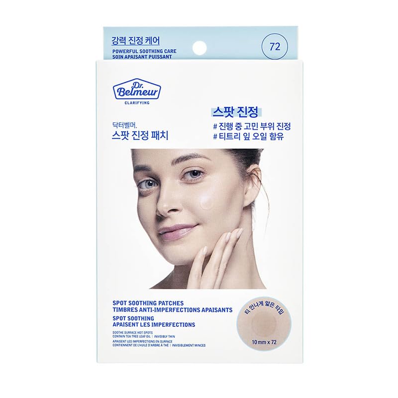 The Face Shop Dr.Belmeur Derma Acne Patches, 72 Hydrocolloid Waterproof Patches |