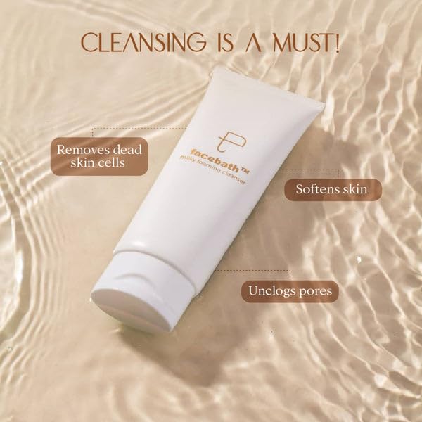 PERSONAL TOUCH SKINCARE Cleansing Milk Facebath for Deep Pore Gentle Soft Deep Hydrating Cleanser Moisturizes & Unclogs Pores,Dirt & Makeup Remover