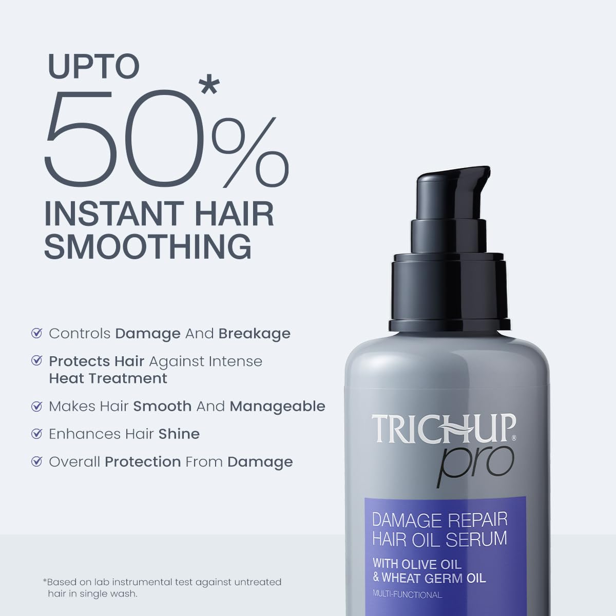 Trichup Pro Damage Repair & Instant Smoothing Hair Care Kit for Dry Frizzy Hair (Set of 3) | Shampoo 300 ml + Hair Oil Serum 100 ml + Hair Mask 200 ml | Improve Texture, Manageability | Reduces Dryness