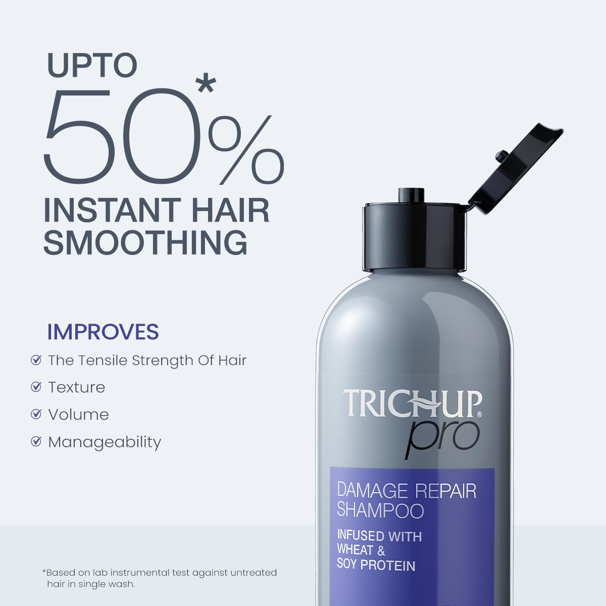 Trichup Pro Damage Repair & Instant Smoothing Hair Care Kit for Dry Frizzy Hair (Set of 3) | Shampoo 300 ml + Hair Oil Serum 100 ml + Hair Mask 200 ml | Improve Texture, Manageability | Reduces Dryness