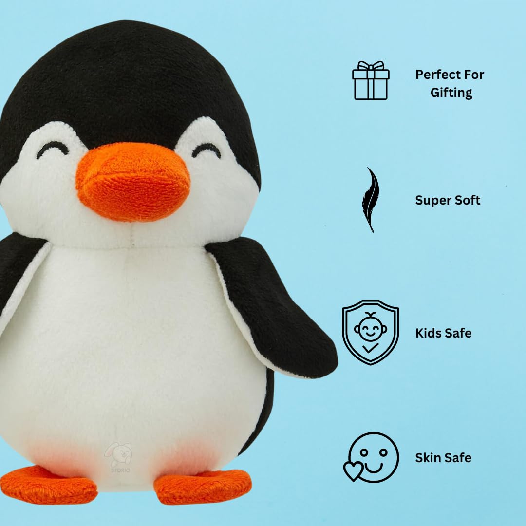 Storio Toy Plushie Super Soft Toys for Kids | Adorable Plush Soft Toys for Baby Boys and Girls Kids - Penguine