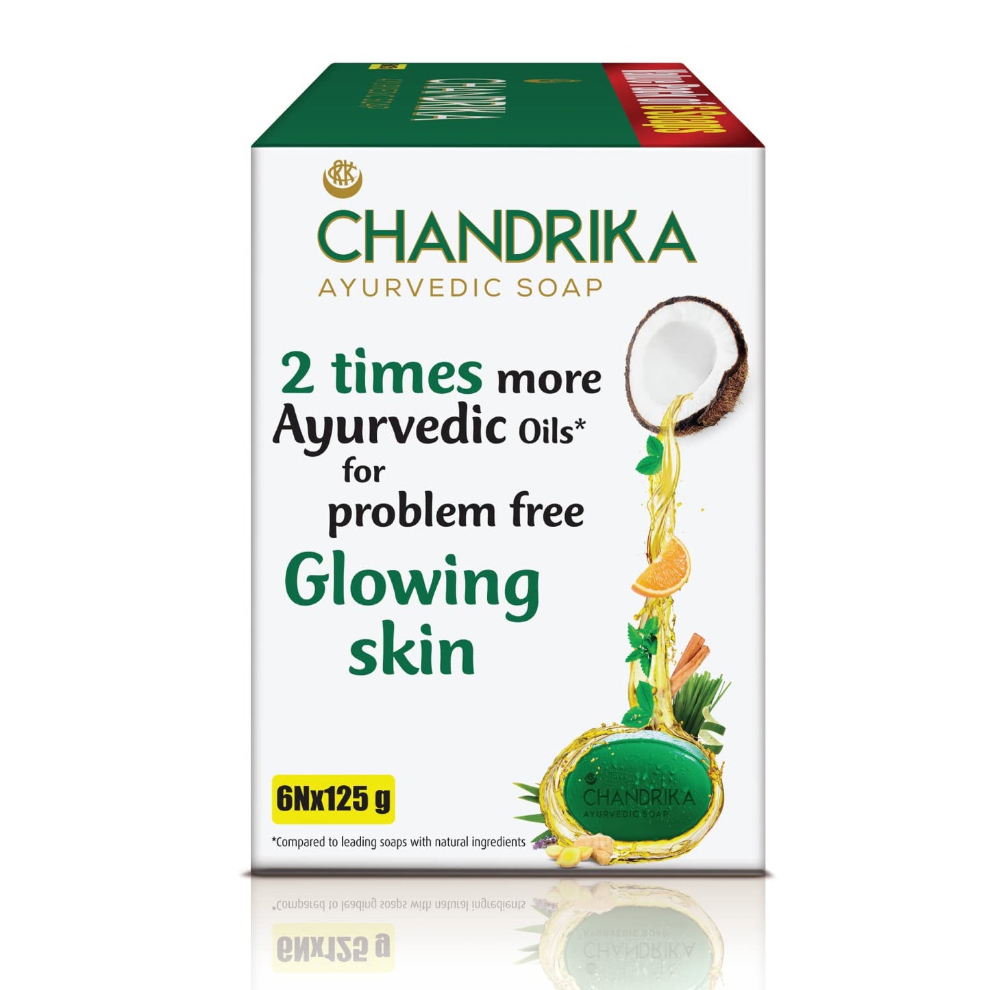 Chandrika Ayurvedic Soap Classic| Handmade Soap for Naturally Radiant Skin| For All Skin Types