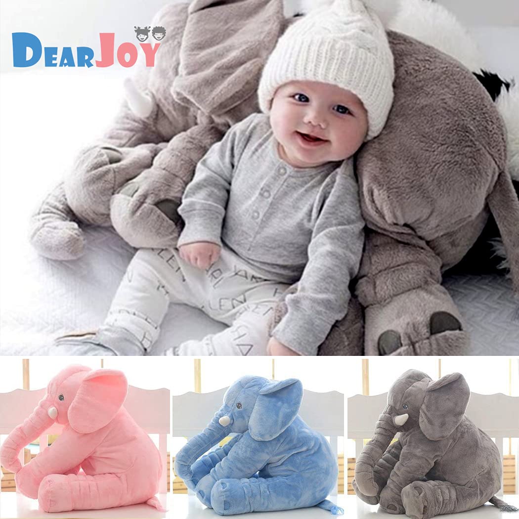 DearJoy Polyester Big Size Fibre Filled Stuffed Animal Elephant Soft Toy For Baby Of Plush Hugging Pillow Soft Toy For Kids Boy Girl Birthday Gift