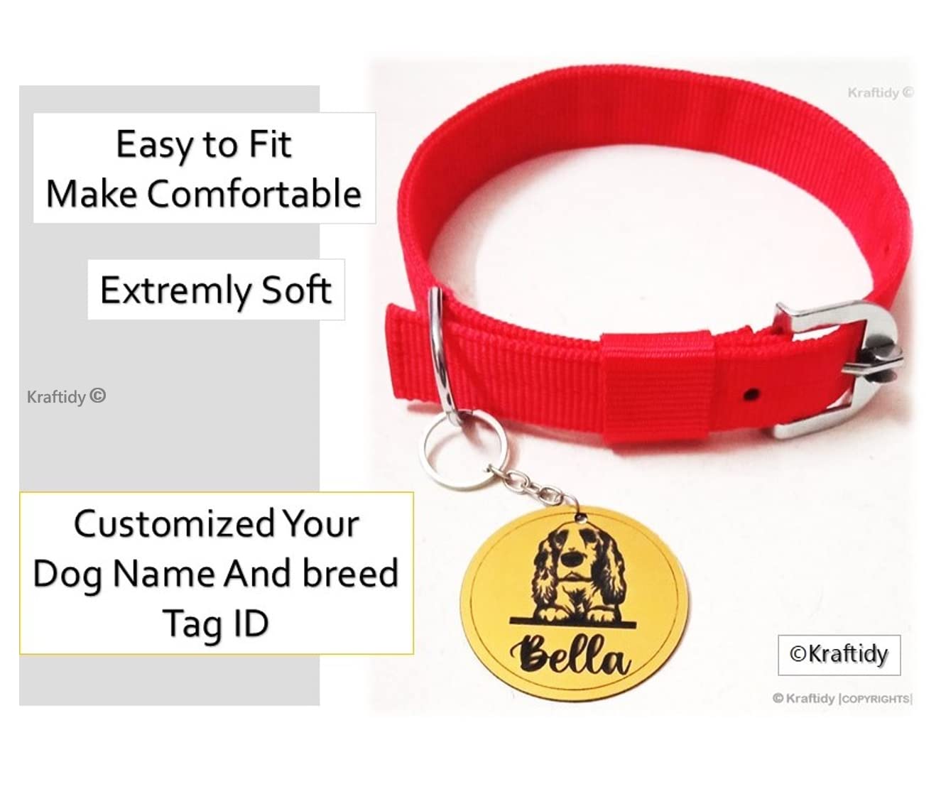 Pets Like Nylon Poly Collar,Maroon (32Mm),Dog