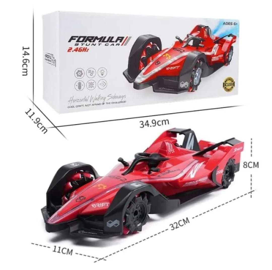 Invite F1 Fast RC Drift Car,Hobby Remote Control Car LED Lights 4WD 2.4GHz 360°Rotating RC Race Sport Stunt Car,High Speed Formula 1 Model Vehicle Cool Toys Birthday Gifts for Kids Age of 6+