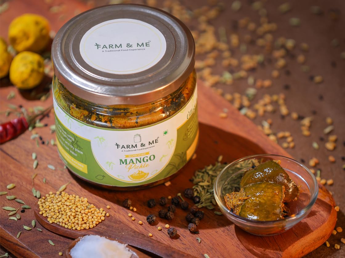 Traditional Mango Pickle | With Himalayan Pink Salt (in mustard oil) | Handmade No Chemicals