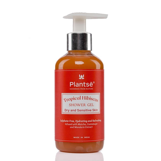 PLANTSE Tropical Hibiscus Shower Gel I Hydrating and Refreshing I Instant Soft & Fresh Skin I with Matcha, Cantaloupe, & Mandarin extract