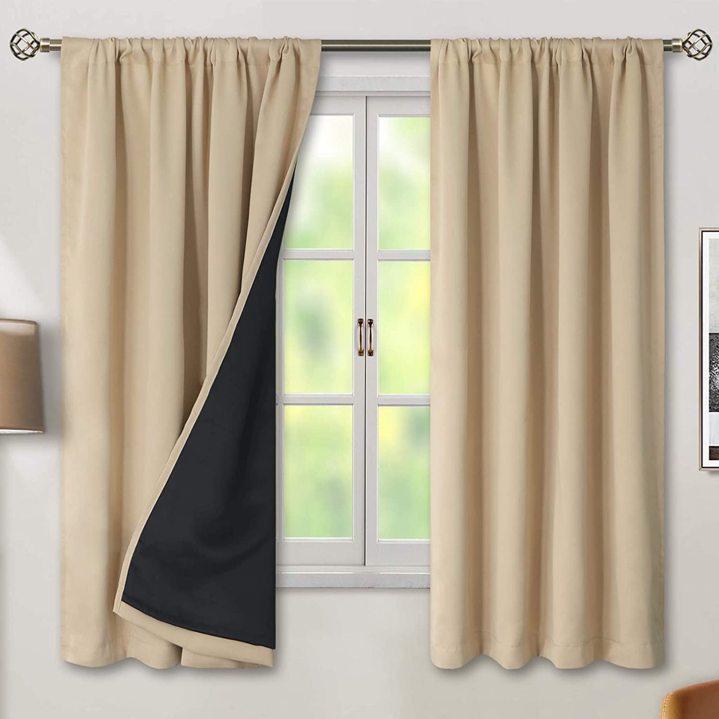 BFAM Store Thermal Insulated 100% Blackout Curtains