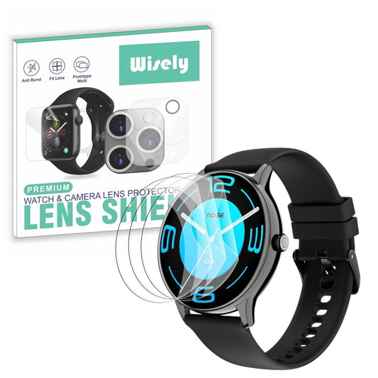 Wisely |3pcs| Screen Guard Protector For Noise Twist Go Smartwatch |1.39"| Bubble Free, Easy installation kit, Clear HD, Full Cover