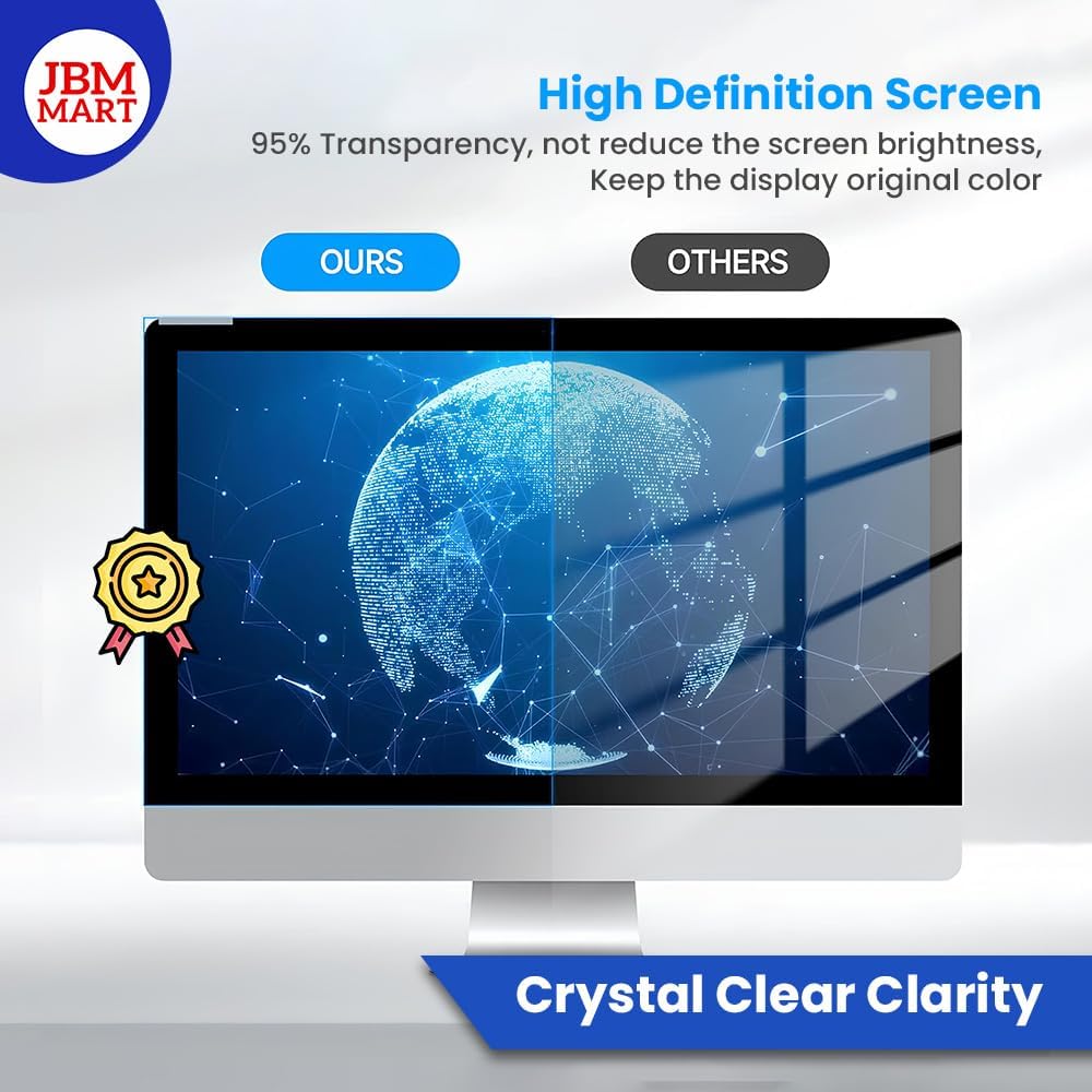 JBM MART 43 Inch LED/LCD/3D/PLASMA TV Screen Protector Glass TV Guard [Non Breakable Tempered Fiber Glass Guard]- 100% Crystal Clear Transparent