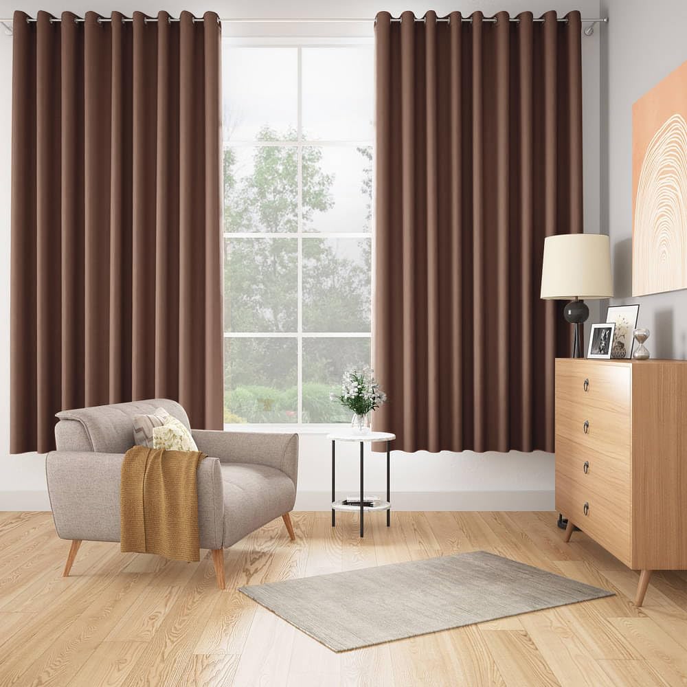 Wakefit Curtains 7 feet Long Set of 2, Blackout Curtains