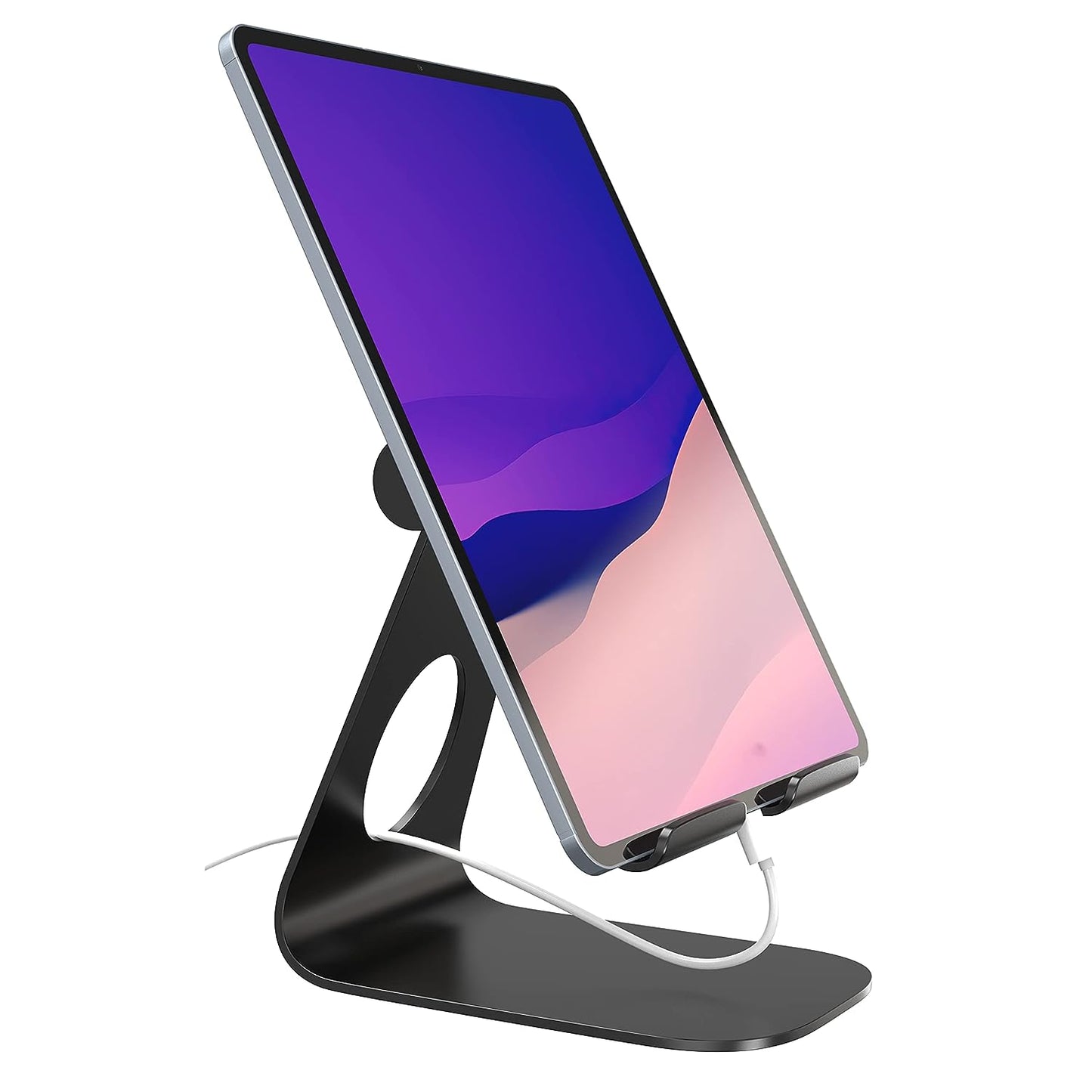 ELV Direct Tablet Stand Aluminium Adjustable Foldable Cell Phone Holder Mount Multi-Angle Dock, Aluminium Alloy, Anti-Slip Pads for Home, Office Desk, Study and Bed