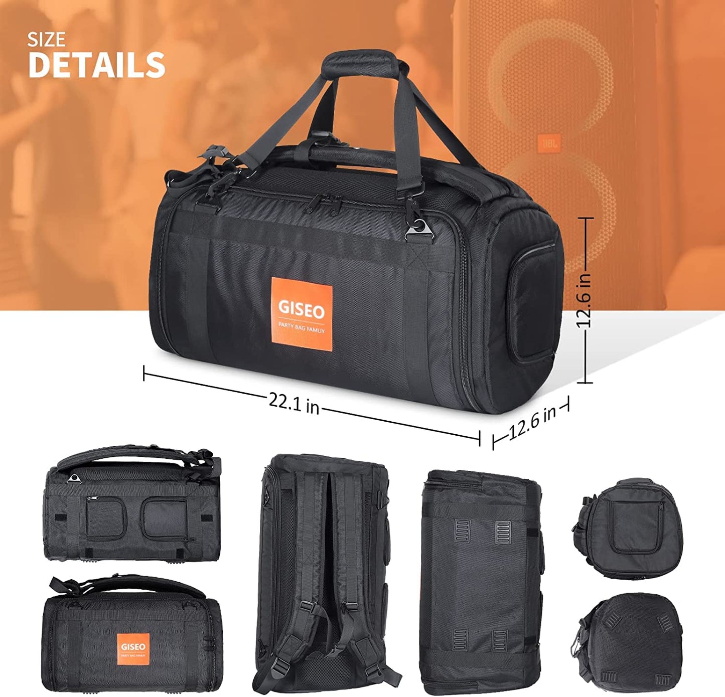 Speaker Bag Rugged Speaker Bag Carry Case Compatible with JBL Party Box Series, Portable Speaker Carry Tote Bag Backpack, For Jbl Partybox 110 Bag