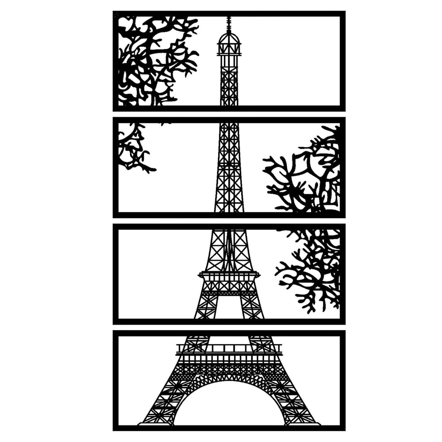 Daily Buyers Handcrafted EIFFEL TOWER Wall Art - Ideal Wall Decor for Living Room, Bedroom, Home Decoration and Dining Area