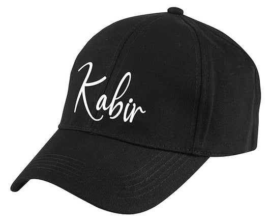 AICA Personalised Name Cotton Cap for Men & Women – Black, Free Size | Gifts for Men & Women