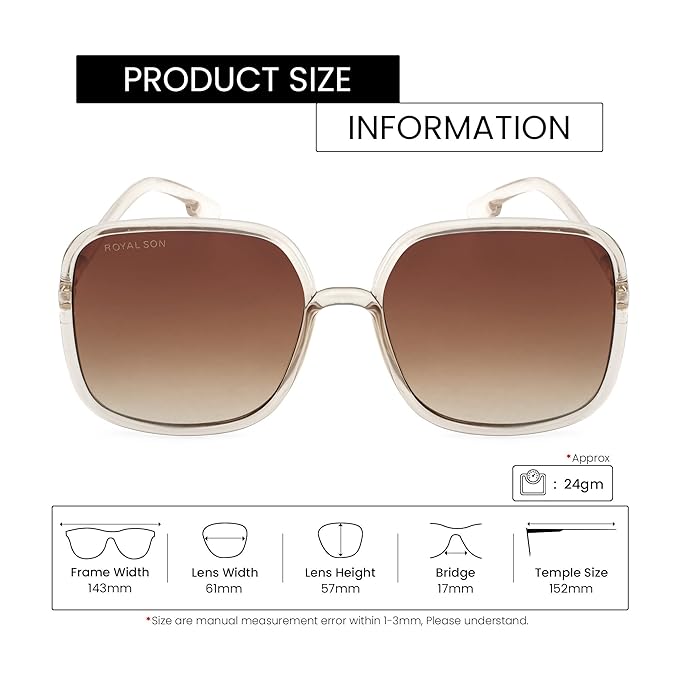 ROYAL SON Women Over Sized Sunglasses