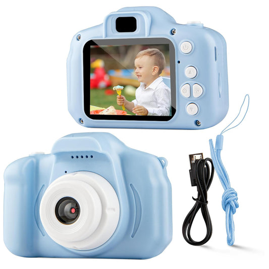 PLAYSKOUT Kids Camera for Girls Boys, 13MP 1080P HD Digital Video Camera and Photography for Age 3-10 Years Old Children, Christmas Birthday Festival Gift for Kids (Blue)