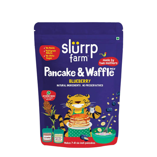 Slurrp Farm No Maida Pancake Mix | Instant Breakfast Mix made with Oats and Jowar