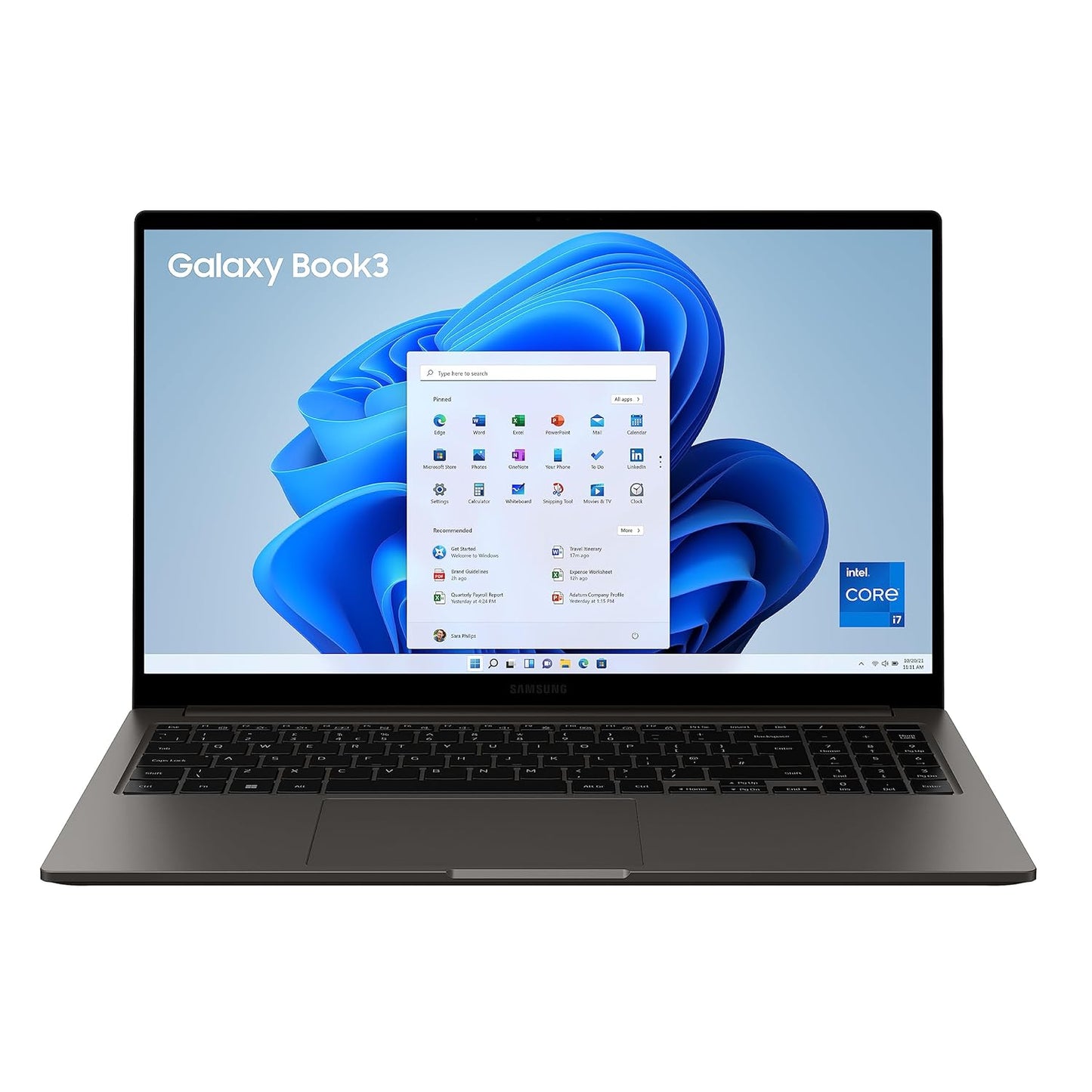 Samsung Galaxy Book3 Core i7 13th Gen 1355U - (16 GB/512 GB SSD/Windows 11 Home) Galaxy Book3 Thin and Light Laptop (15.6 Inch, Graphite, 1.58 Kg, with MS Office)