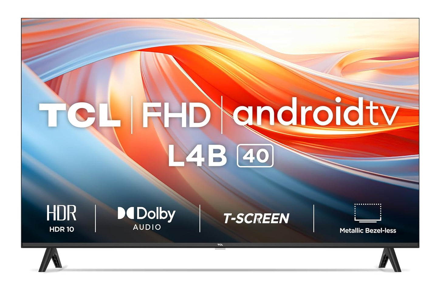 TCL 101 cm (40 inches) Mettalic Bezel-Less Full HD Smart Android LED TV 40L4B (Black)