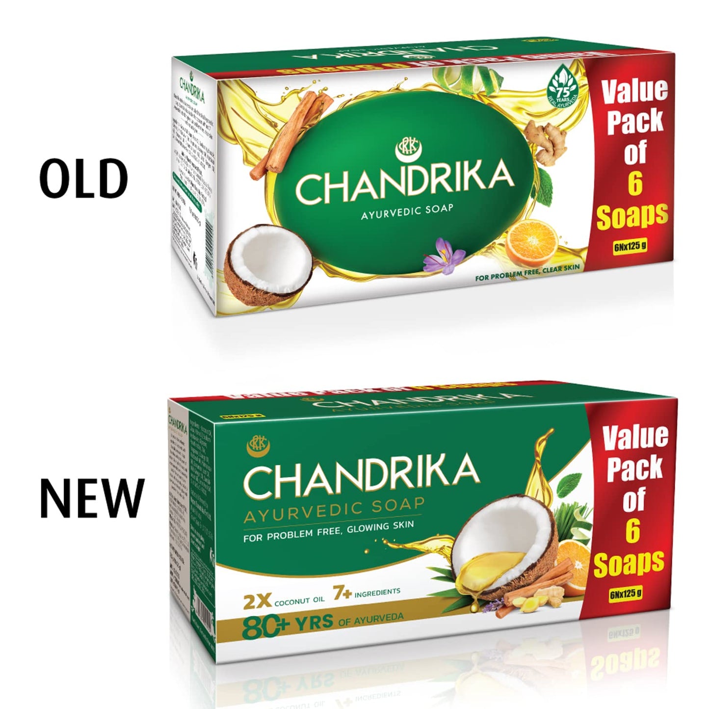 Chandrika Ayurvedic Soap Classic| Handmade Soap for Naturally Radiant Skin| For All Skin Types